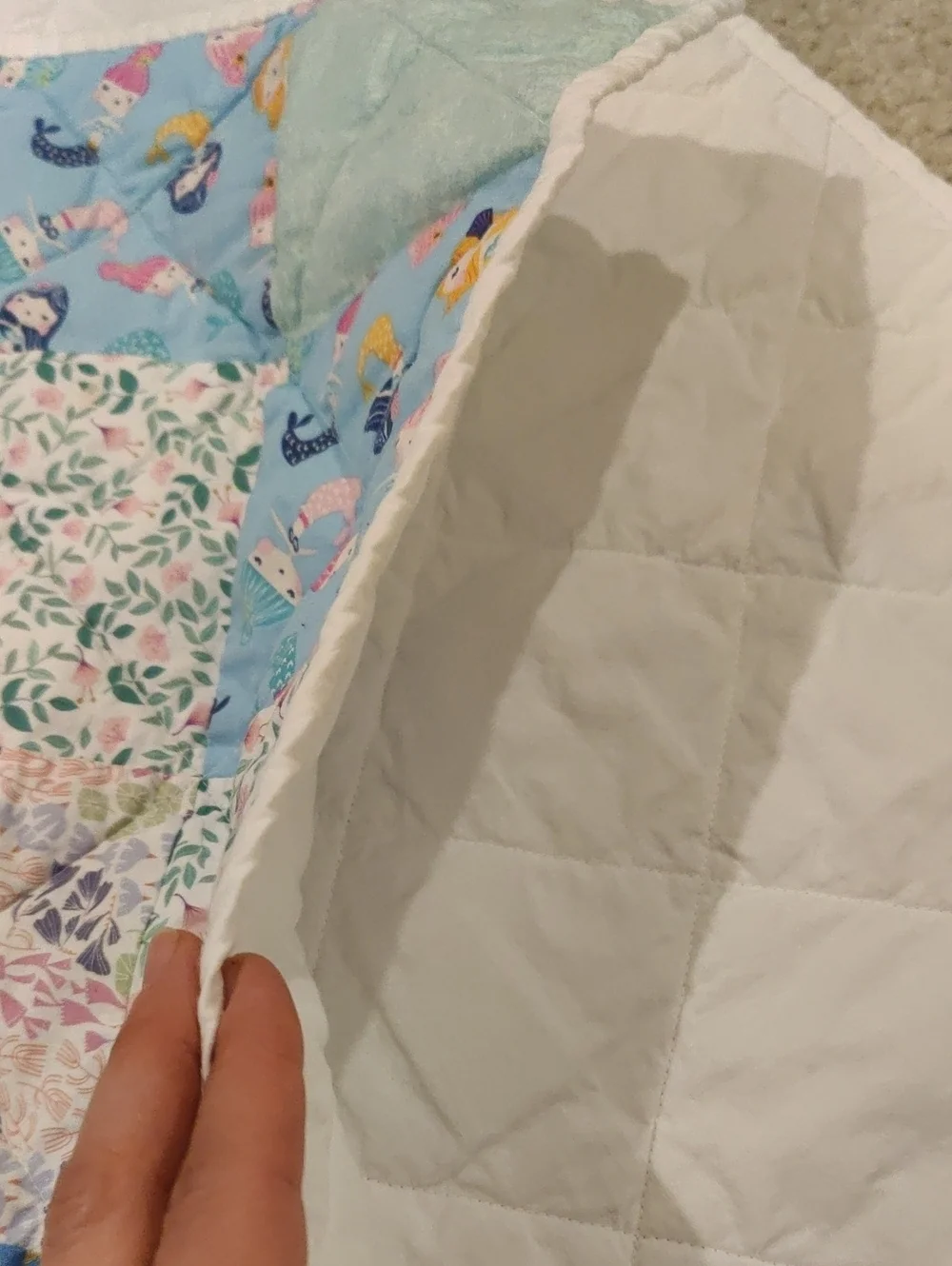 Handmade Patchwork Baby Girl's Quilt Square Y2K Cottagecore Retro Inspired Core